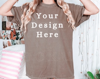 Espresso Komfort Farben MockUp Komfort Farben C1717 Espresso Shirt Mockup Espresso Komfort Farben 1717 Mockup Komfort Farben Shirt MockUp