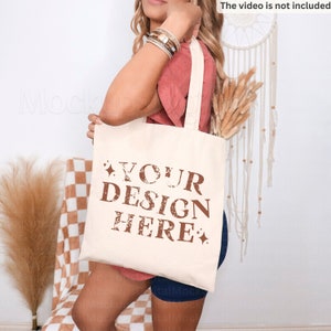 Liberty Tote Mag Mockup Borsa tote naturale Mockup Borsa tote in tela di cotone Liberty Bag OAD113 Borsa tote Mockup Tote Bag Retro Tote Mockup Summer