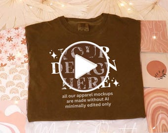 Comfort Colors videomodell Espresso Comfort Colors videomodell Skjorta-videomodell Överdimensionerad modell 1717 videomodell T-shirt-videomodell