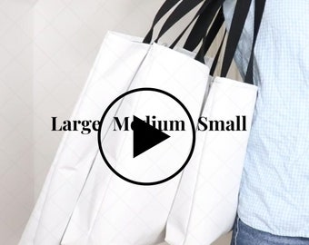 Aop Tote Bag Size Chart Printify Video Mockup Aop Tote Bag Mockup All Over Print Tote Bag Tote Bag Size Mock Up Bag Black Handle Tote Bag