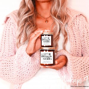 Printify Amber Glass Candle Mockup 4 oz Candle Mockup 9 oz Candle Mockup Golden Lid Jar Candle Mockup Candle Label 9oz Amber Candle Mockup