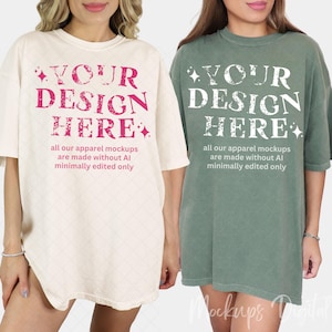 Couples Comfort Colors Mockup 1717 Moss Bachelorette Mockup Ivory Bridesmaid 1717 Shirt Mockup 1717 Bridal 1717 Oversized Moss Shirt Mockup