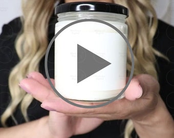 Printify Soy Candle Video Mockup Candle Mockup 9 OZ Candle Mockup Jar Candle Mockup With lid White Label Valentine Candle Mockup Printify