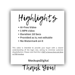 Video Size Chart AOP Tote