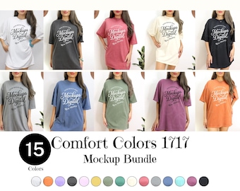 Comfort Colors 1717 Mockup Bundle, 15 Farben Frontansicht Set, übergroßes Mockup (Digitaler Download)