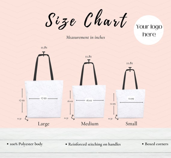 tote bag size guide