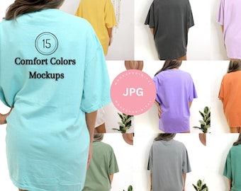 Comfort Colors Mockup Bundle Back Of The Shirt Comfort Colors Mockup Tshirt Mockup Bundle Shirt Mockup Tshirt Mockup Oversized Tshirt Back