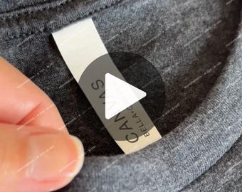 Bella Canvas 3001 Video Mockup Heather Dark Gray Neckline Fabric Detail Video Oversized Heather TShirt Video Mockup 3001 Heather Video Mock