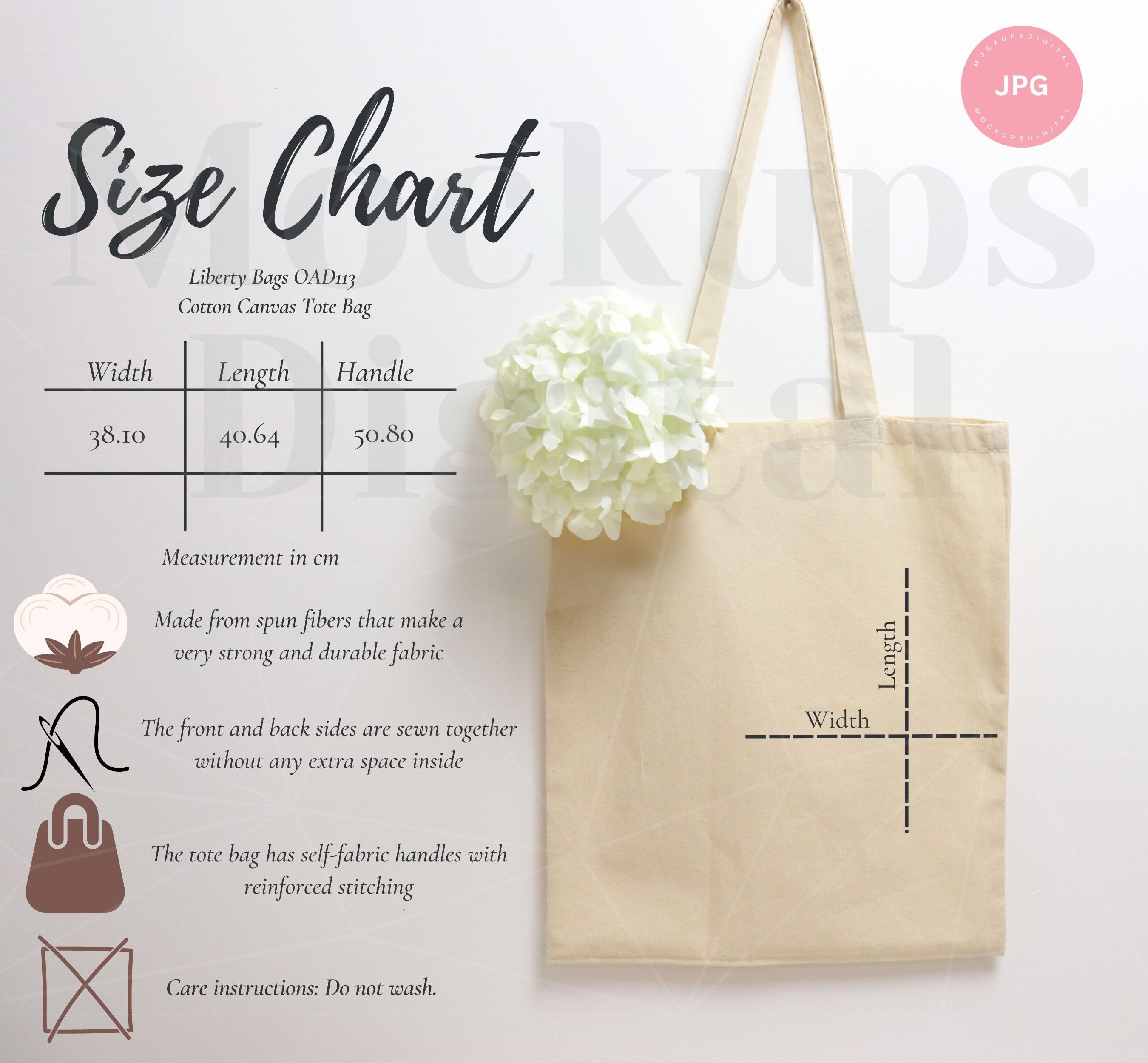 Liberty Bag Size Chart Cotton Canvas Tote Bag Size Mockup Natural Tote Bag Size Guide Boho Tote Bag Size Chart Printify Mockup Summer Mockup Etsy