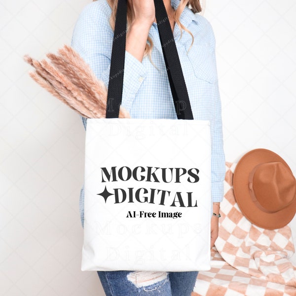 Aop Tote Bag  Mockup Valentines Aop Tote Bag Printify Mockup All Over Print Tote Bag Tote Bag Size Mock Up Bag Black Handle Tote Bag Boho