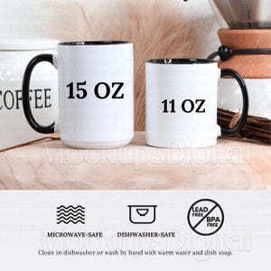 Black Handle Accent Mug Size Guide Ceramic Mug Size Chart 11oz Mug Size chart 15oz Mug Size Chart Printify Mug Care Instructions Size Guide