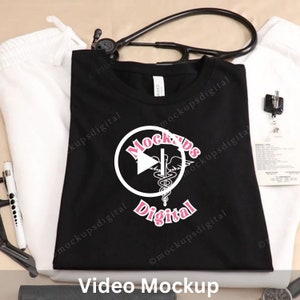 Video Mockup Nurse Mockup Bella Canvas 3001 Video Mockup 3001 Bella Canvas Video Mock-Up Shirt Video 3001 Video Mock Up T-Shirt Video Mockup
