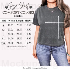 Comfort Colors 3023CL Size Guide-Comfort Colors 3023CL Size Fit Guide-3023CL Sizing Chart-1717 Comparison Chart-Oversized Tshirt 3023CL