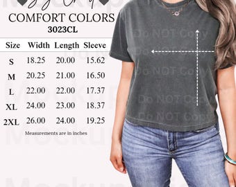 Comfort Colors 3023CL Size Guide-Comfort Colors 3023CL Size Fit Guide-3023CL Sizing Chart-1717 Comparison Chart-Oversized Tshirt 3023CL