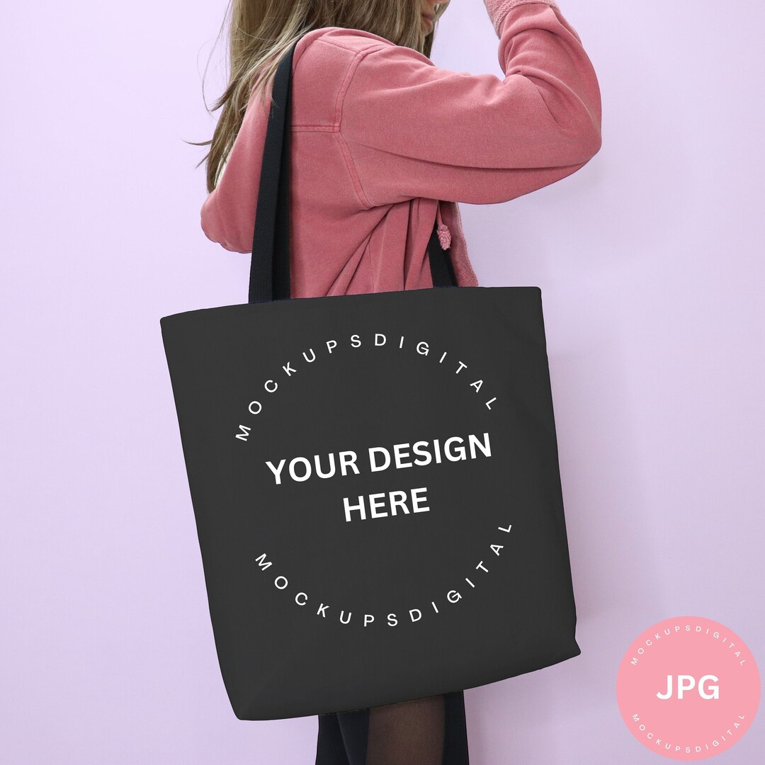 Black Tote Bag Mockup Canvas Tote Bag Mockup Tote Bag Model Mockup