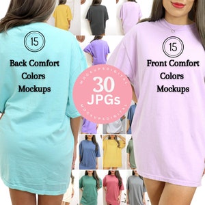 Comfort Colors Mockups Bundle, C1717 Bundle, Aesthetic Trendy Mockups Bundle, Oversized Mockup, Mockup Bundle, Comfort Colors Mockup Pepper