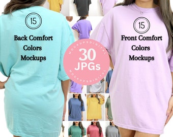 Comfort Colors Mockups Bundle, C1717 Bundle, Aesthetic Trendy Mockups Bundle, Oversized Mockup, Mockup Bundle, Comfort Colors Mockup Pepper