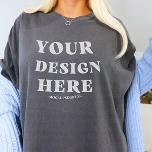 Comfort Colors 1717 Mockup, Comfort Colors Mockup Pepper, Comfort Colors 1717 Mockup Pepper, Gildan Mockup, C1717 Pepper Mockup, Fall Mockup