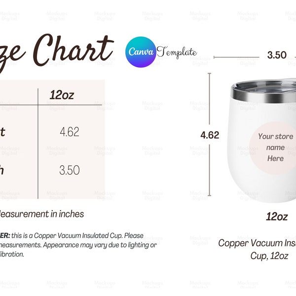 Tumbler size chart-Wine Tumbler-Mug Size Chart-Cup Size Chart Template-12oz-Mug Size Chart-Mug Mockup-Fall Mockup-Stock Photo-Tumbler Mockup