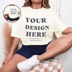 Elfenbein Comfort Colors Mockup Elfenbein Comfort Colors 1717 Elfenbein Mockup Shirt Mockup Ivory Tshirt Mockup C1717 Elfenbein Oversized Mockup Winter Mockup