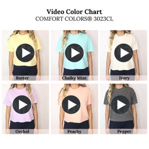 Comfort Colors 3023CL Color Chart Comfort Colors Video Color Chart Video Mockup Color Swatch Comfort Colors 3023CL Color Guide Chart