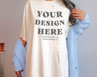 Ivory Comfort Colors Mockup Ivory T-shirt Mockup Ivory Shirt Mockup 1717 Ivory Tshirt Mock Up 1717 Ivory Retro Mockup Oversized Mockup