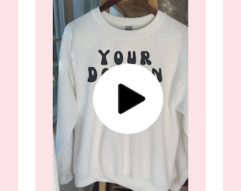 Video Mockup White Gildan 18000 Video Mock-up Video Sweatshirt Mockup Pullover Video Mockup Long Sleeve Video Mock Up Sweatshirt Video Mock