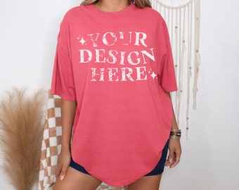 Watermelon Comfort Colors Mockup 1717 Watermelon Mockup Pink Mockup Watermelon Shirt Mockup Oversized Shirt Mockup Retro Mockup 1717 Mockup
