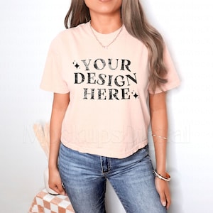 Peachy Comfort Colors 3023CL Mockup Peachy 3023cl Size Chart 3023CL Color Chart Peachy Tshirt Mockup Bachelorette Mockup Bridesmaid Mockup