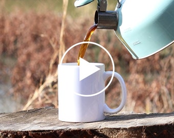 Mug Video Mockup White Mug Mockup 11 oz. White Ceramic Mug Mockup White Coffee Mug Drinkware Mockup Coffee Cup Mockup Couples Mug Mockup