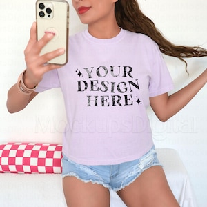 Comfort Colors 3023CL Mockup Orchid 3023cl Mockup Size Chart 3023CL Color Chart Orchid Tshirt Mockup Bachelorette Mockup Bridesmaid Mockup