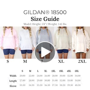 Gildan 18500 Video Größentabelle 18500 Größentabelle Oversized Video Größentabelle Retro Mockup Größentabelle 18500 Größentabelle