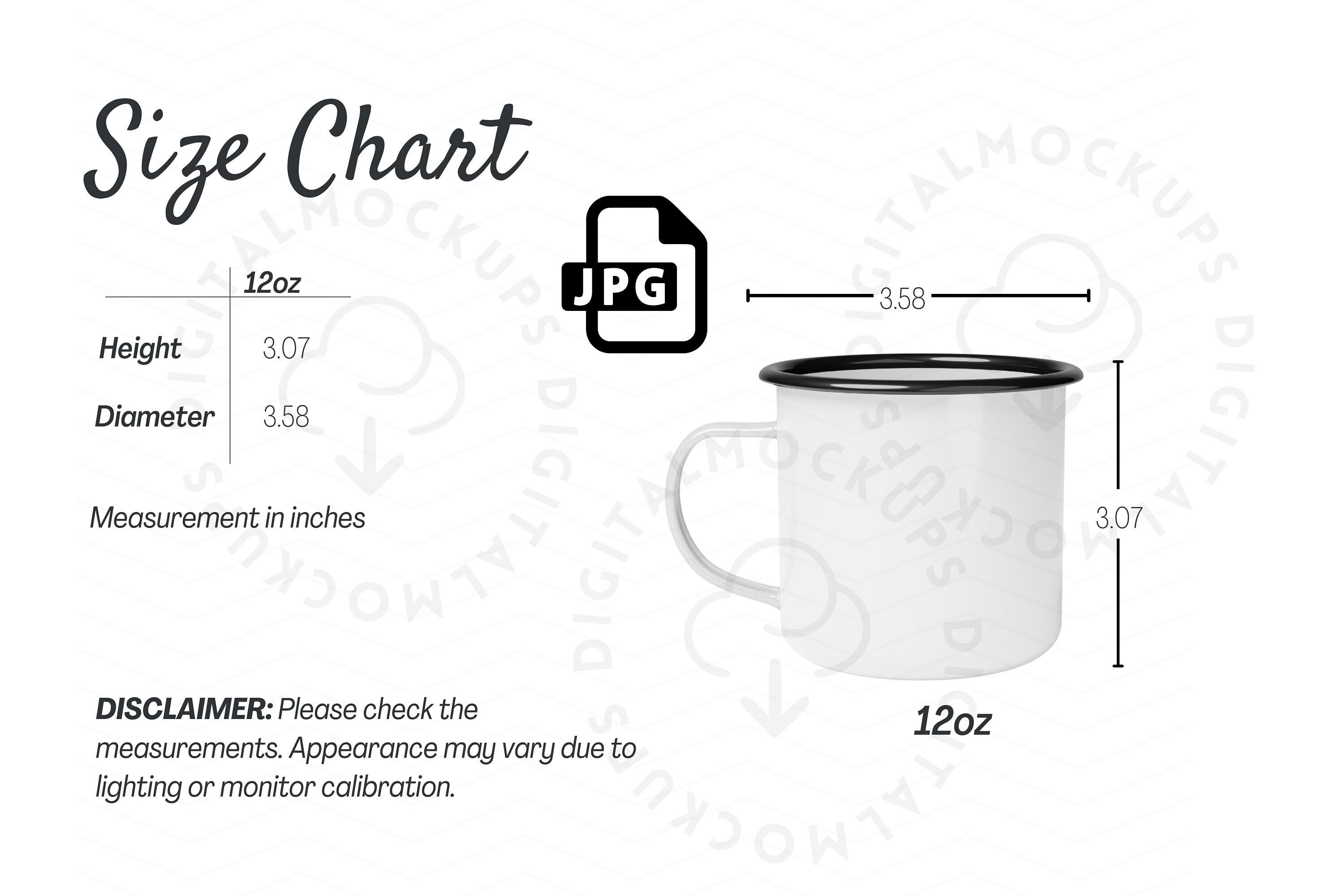 Mug Size Chart-cup Size Chart Template-11oz-15oz-mug Size Chart-mug  Mockup-fall Mockup-stock Photo Boho Mockup 