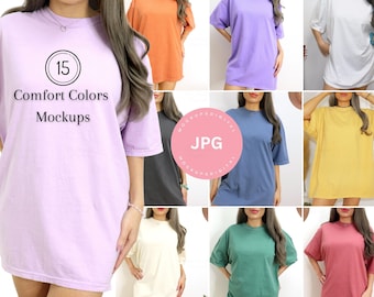 Comfort Colors Mockups Bundle, C1717 Bundle, Aesthetic Trendy Mockups Bundle, Oversized Mockup, Mockup Bundle, Comfort Colors Mockup Pepper