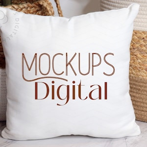 Printify Spun Polyester Square Pillow  White Pillow Mockup Throw Pillow Mockup Pillow Pillow Case Mockup Pillow Mockup Farmhouse Christmas
