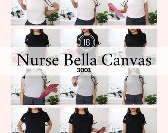 Nurse Mockup 3001 Medical Mockup 3001 Mockup Bundle Nurse Bella Canvas 3001 Medical MockupTshirt Mockup Bella Stethoscope Mockup Doctor Mock