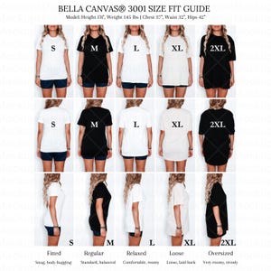 Bella Canvas 3001 Größentabelle Bella Canvas 3001 Größentabelle Größentabelle 3001 Größentabelle 3001 Bella Größenreferenz