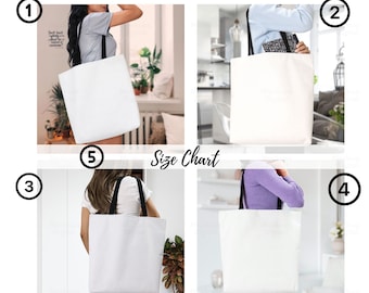 Black Handle Aop Tote Bag Size Chart-aop Tote Bag Mockup-size 