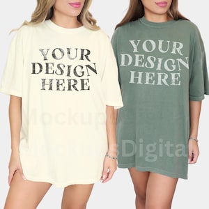 Couples Comfort Colors Mockup 1717 Moss Bachelorette Mockup Ivory Bridesmaid 1717 Shirt Mockup 1717 Bridal 1717 Oversized Moss Shirt Mockup