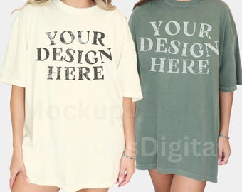 Stellen comfort kleuren mockup 1717 Moss vrijgezellenfeest model ivoor bruidsmeisje 1717 shirt mockup 1717 bruids 1717 oversized Moss shirt mockup