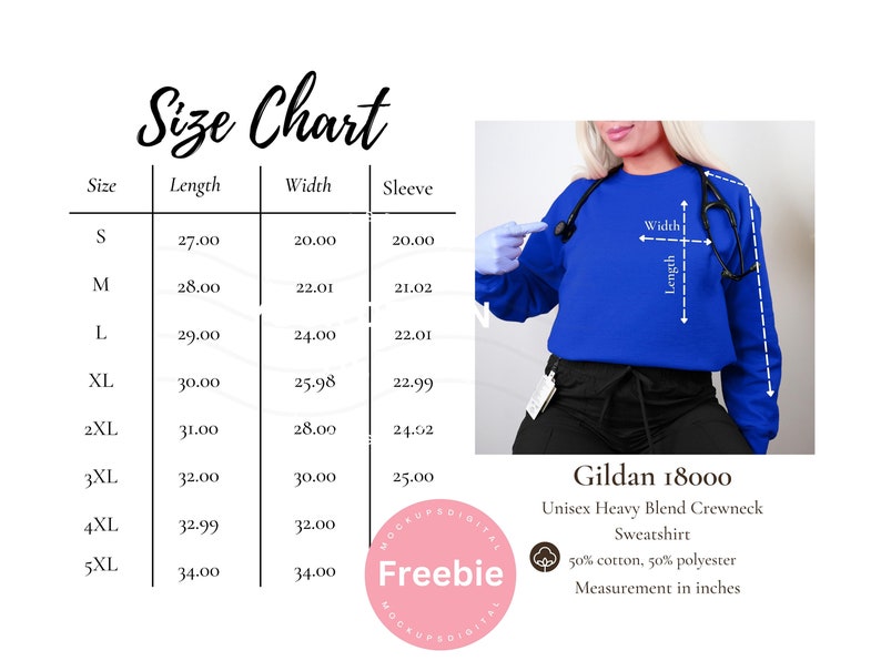 Nurse Mockup Gildan 18000 White Sweatshirt Mockup White Sweatshirt Mockup Gildan 18000 Mockup Medical White Mockup Fall Gildan 18000 Mockup