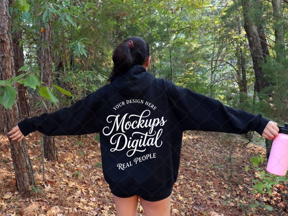 Hoodie Back Mockup Black Hoodie Back Mockup Words On The Back Hoodie Outdoors Hoodie Outdoors Mockup Gildan 18500 Mockup Back Trendy Mockup