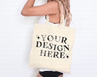 Natural Tote Bag Mockup Algodón Canvas Tote Bag Liberty Bag OAD113 Tote Bag Mockup Tote Bag Summer Mockup Cowgirl Mockup Retro Tote Mockup