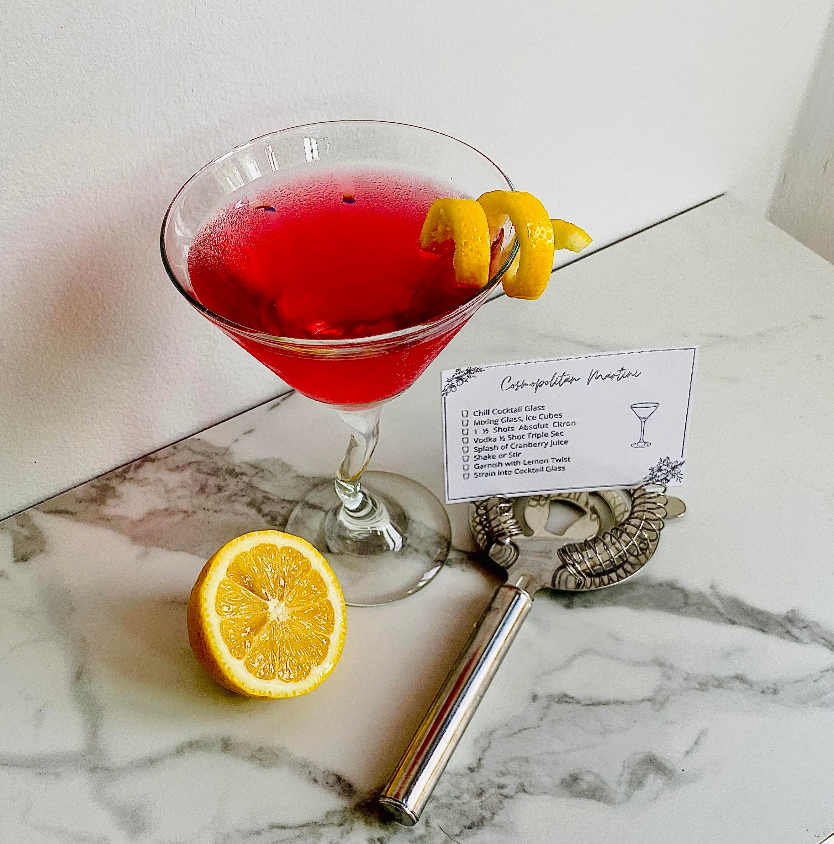 Printable Martini Recipe Cards Etsy