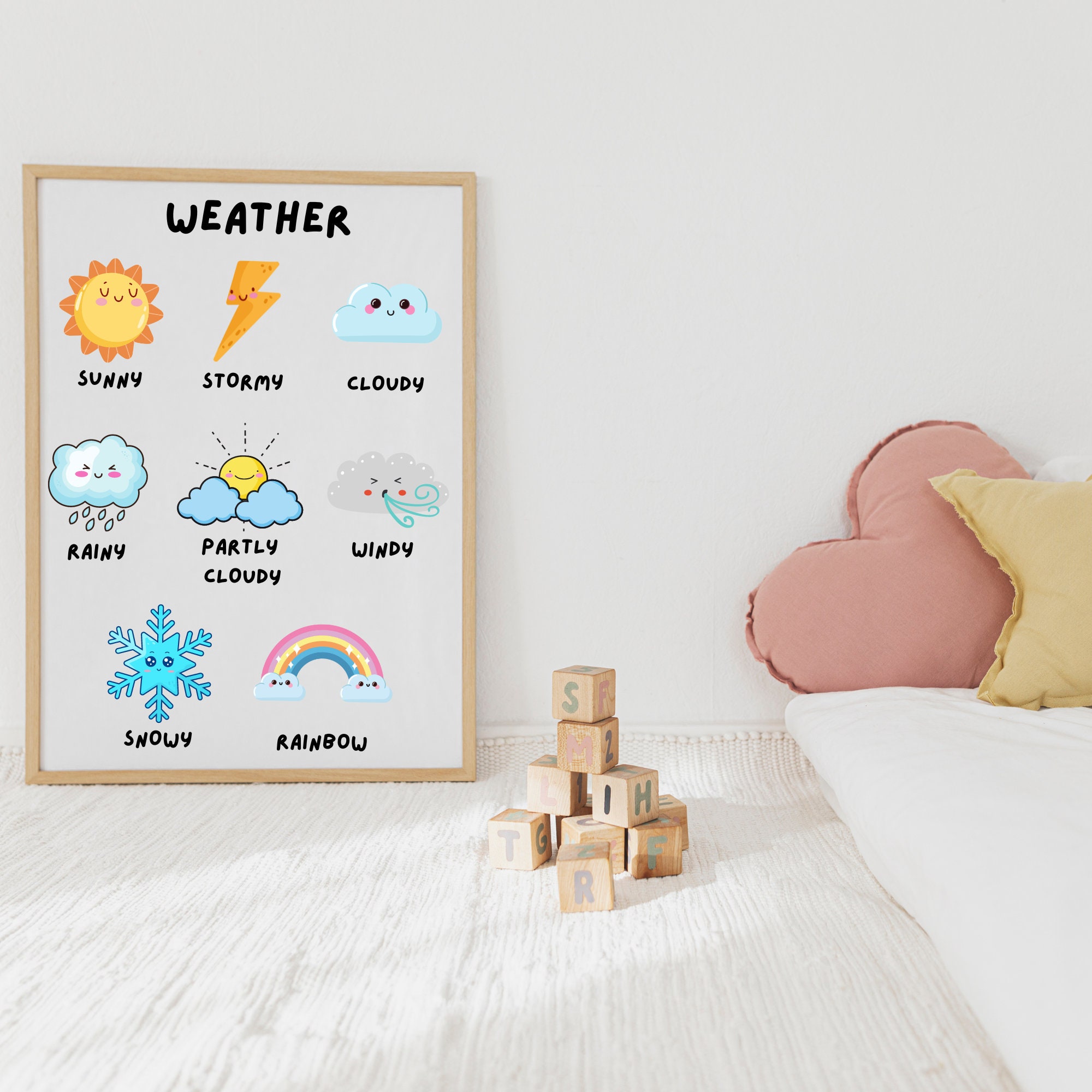 Set of 18 Learning Printables Educational Early Learning Playroom Kids ...