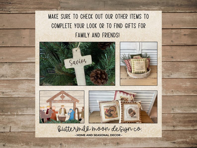 Thanksgiving Pillow Tucks, Tiered Tray Decor, Handmade Mini Pillows, Primitive Harvest Decor, Rustic Fall Decor for Baskets and Bowls image 10