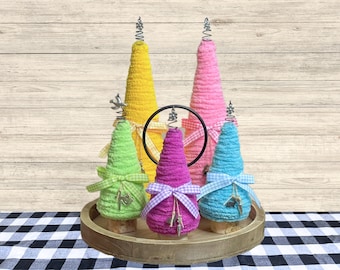 Easter Yarn Tree Decor, Cute Spring Holiday Decorations, Easter Table Centerpiece, Easter Bunny Approved