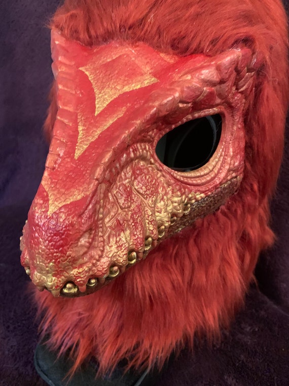 I tried fully furring a Dino mask into a fursuit head 😬 [The