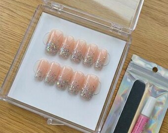 Glitter Ombre press-ons