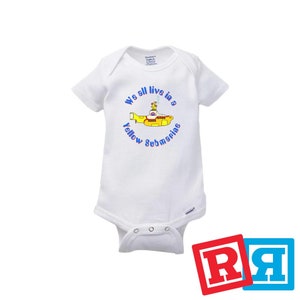 The Beatles Yellow Submarine Gerber Baby Onesie® Cotton Unisex White Short Sleeve